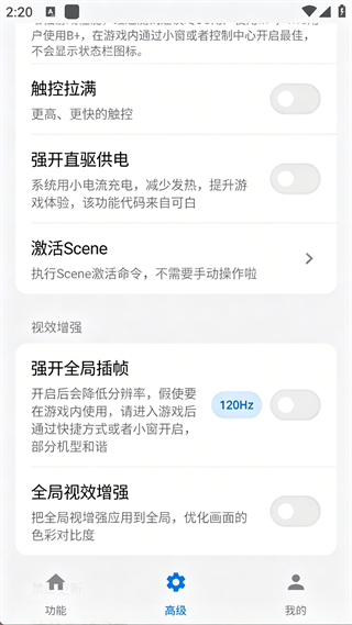 全局插帧开启界面截图
