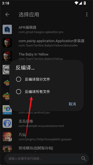 反编译处理进度截图
