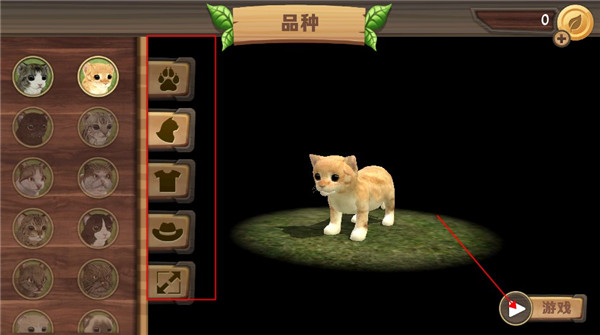 猫咪外观自定义界面截图