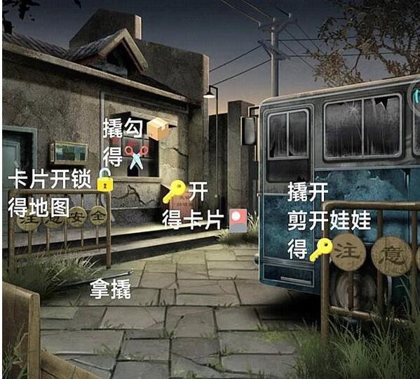 售票处取盒谜题画面