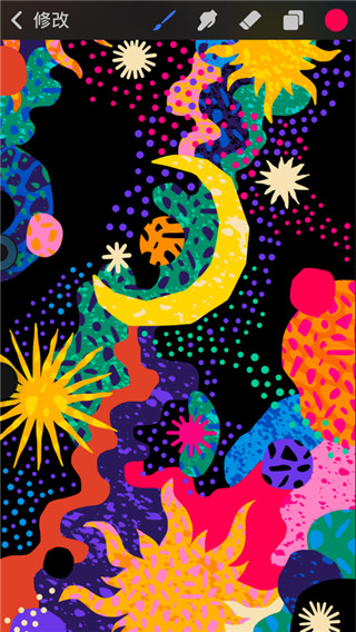 Procreate笔刷与绘画界面截图