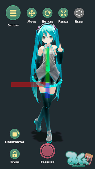 初音未来AR相机主界面